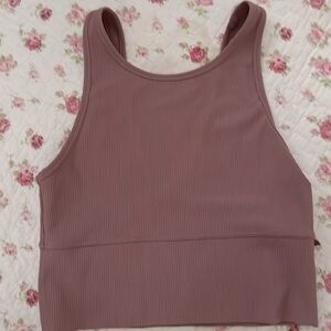 Lululemon size 6 dusty mauve rose reversible tank tennis running yoga